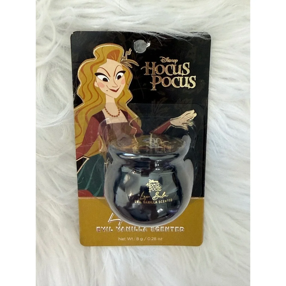 Disney Hocus Pocus Evil Vanilla Scented Lip Balm Cauldron Jar New NIP